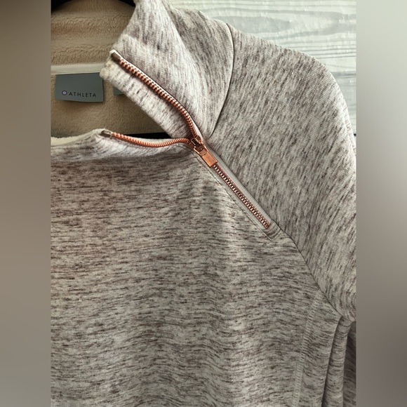 Athleta Fleece Asymmetric Top S - Picture 9 of 16